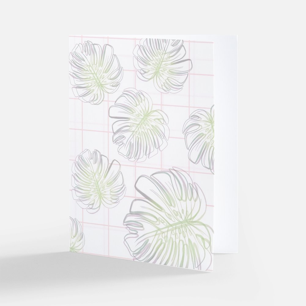 monstera magic - greeting card